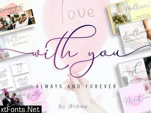 With You // Lovely Script Font