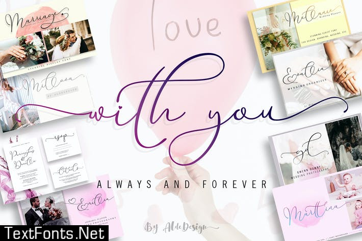 With You // Lovely Script Font