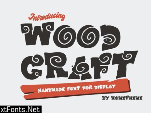 Wood Craft - Handmade Display Font RG