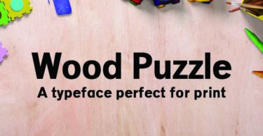 Wood Puzzle Font