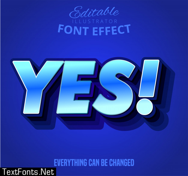 Yes text,  text effect