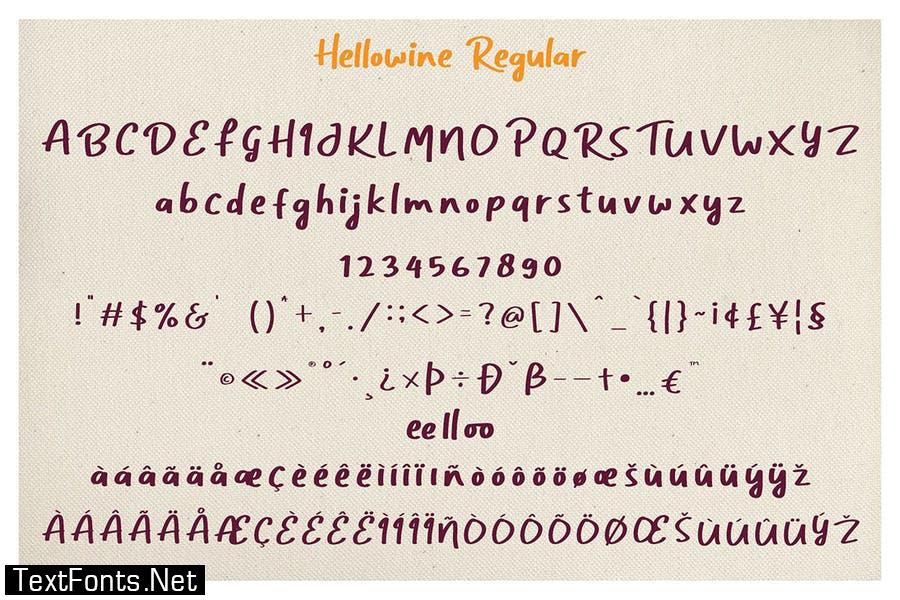 Hellowine - Cute Handwritten Font