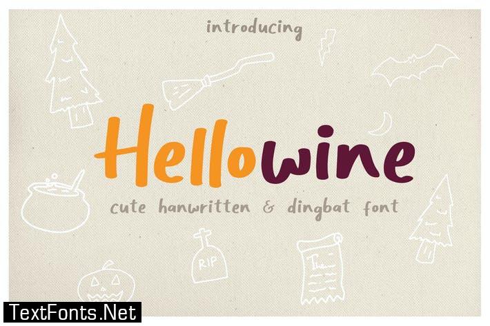 Hellowine - Cute Handwritten Font