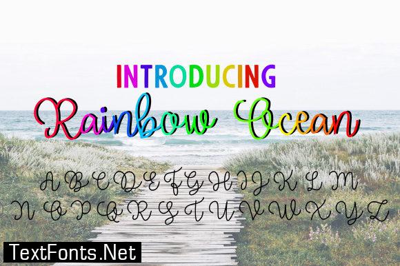 Rainbow Ocean Font