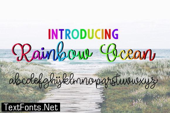 Rainbow Ocean Font