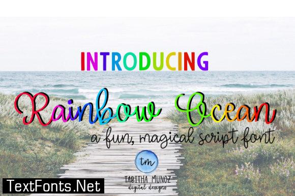 Rainbow Ocean Font