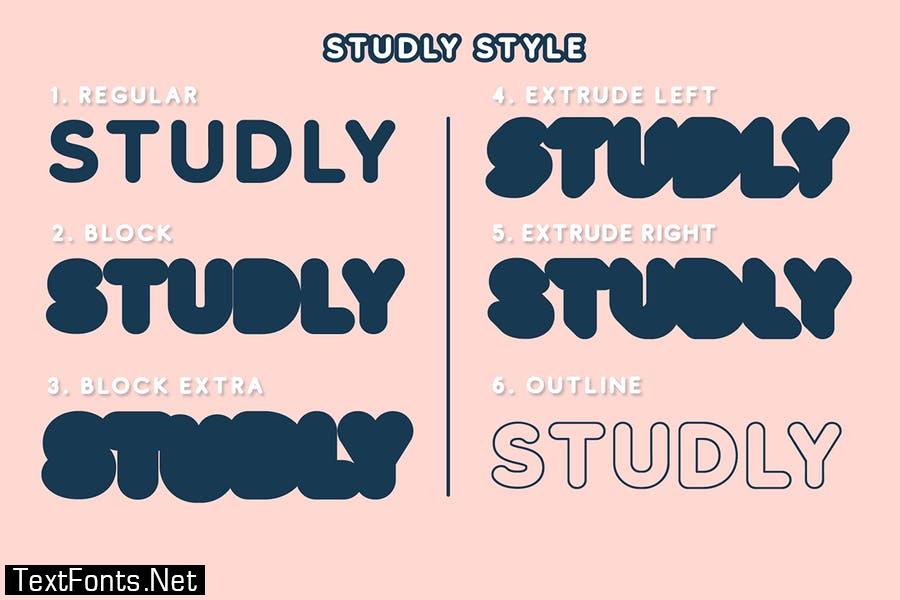 Studly - Layered Font Family