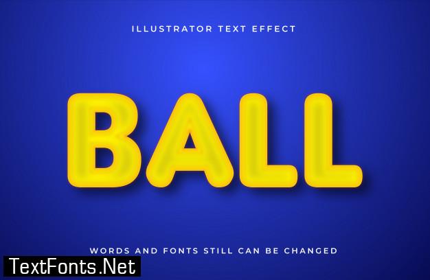 Ball editable text effect.creative text effect