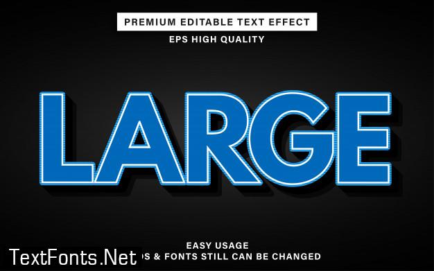 Blue large text effect