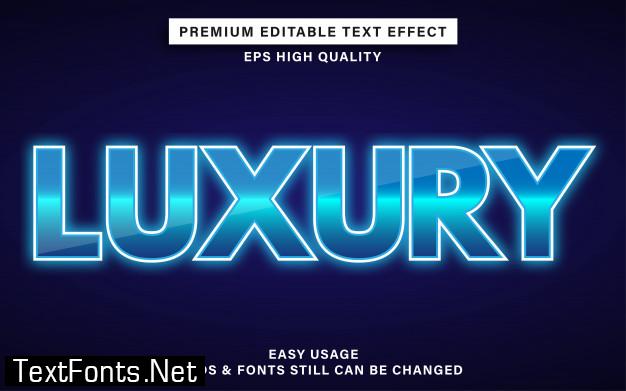 Blue luxury text effect