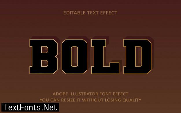 Bold editable text effect