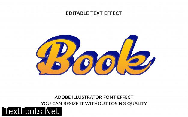 Book editable text effect