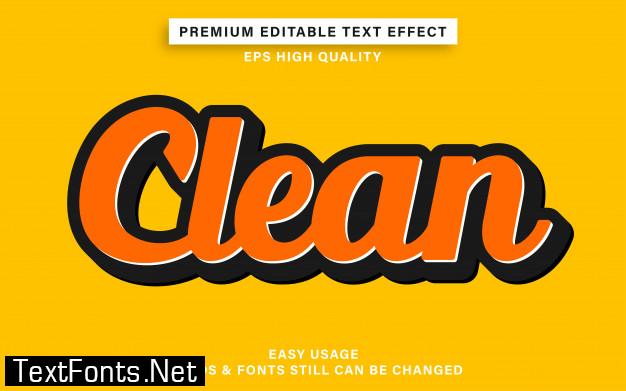 Clean text effect