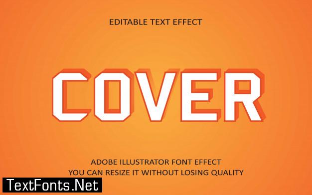 Cover editable text effect