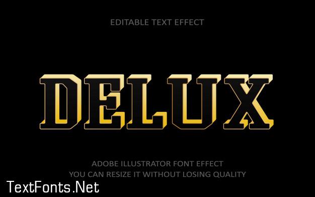 Delux editable text effect