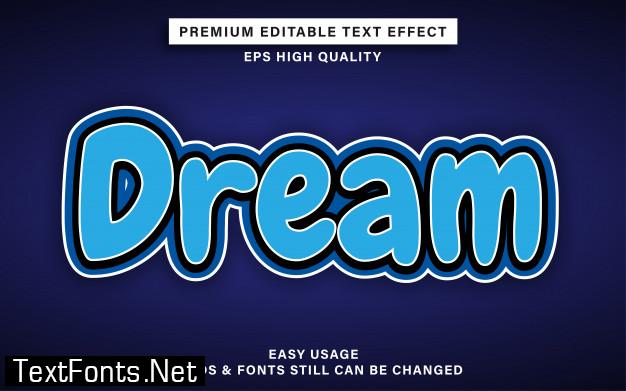 Dream editable text effect