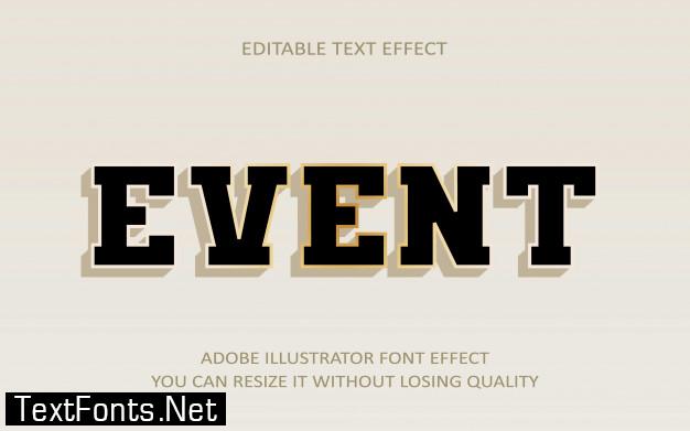 Event editable text effect