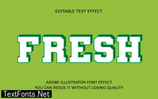 Fresh editable text effect