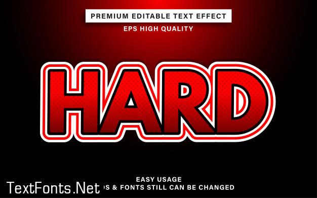 Hard text effect