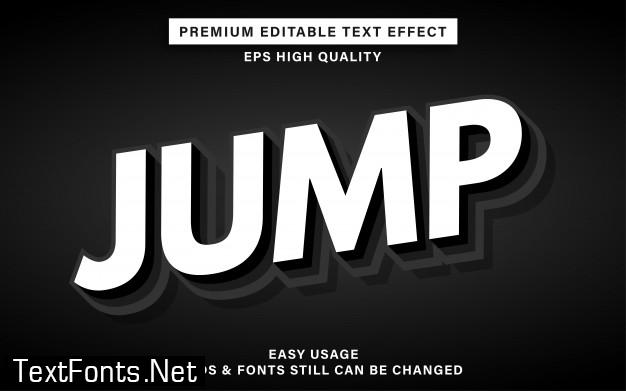 Jump editable text effect