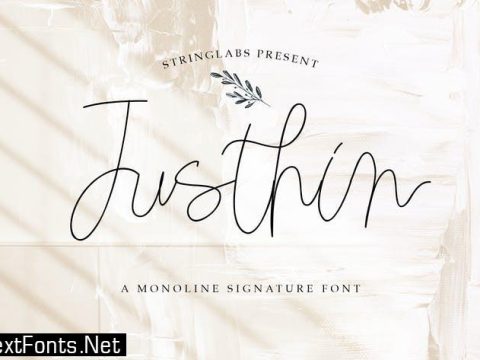 Justhin - Monoline Signature Font