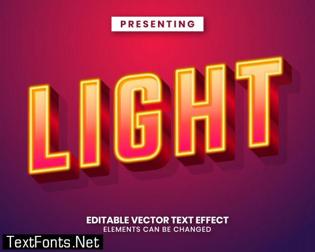 Modern editable text effect with vibrant color gradient