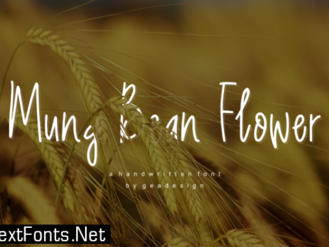 Mung Bean Flower Font