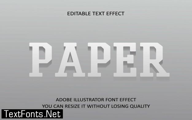 Paper editable text effect