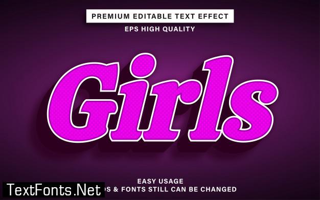 Pink editable text effect