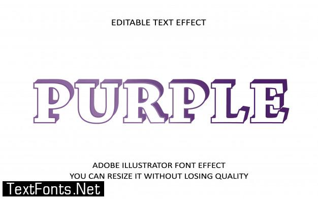 Purple editable text effect