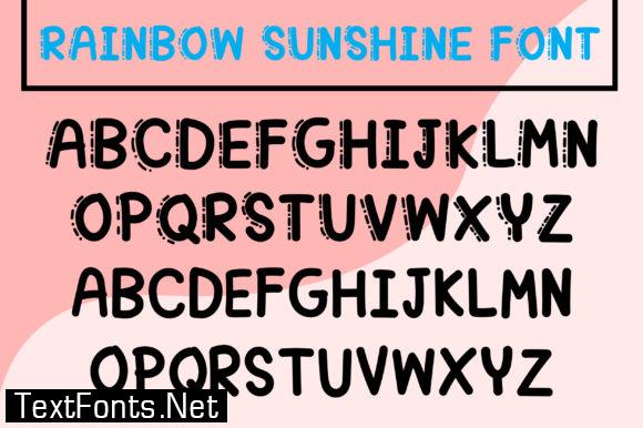 Rainbow Sunshine Font