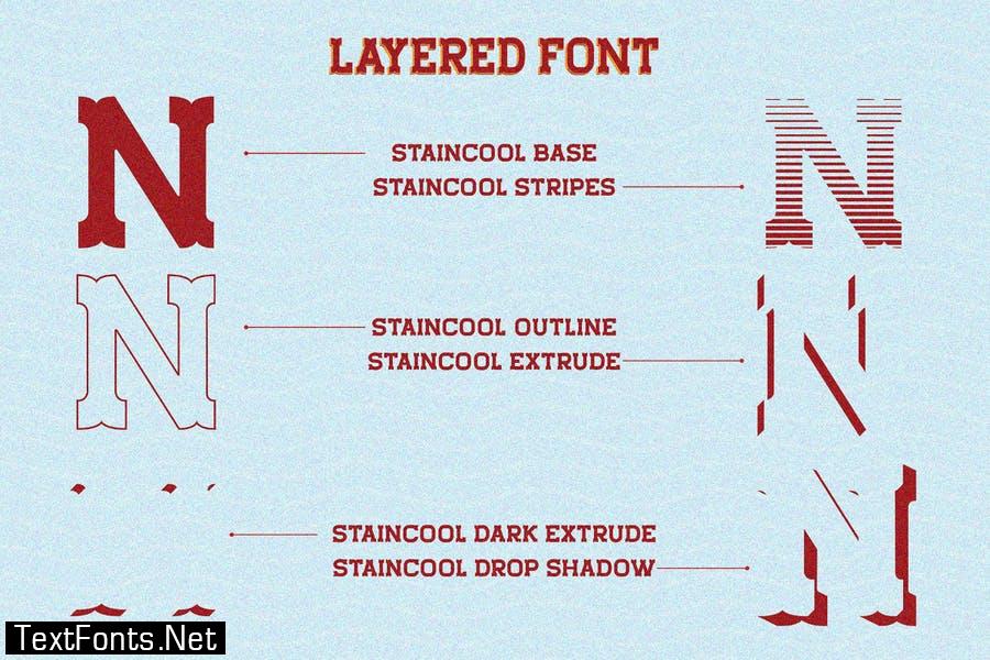 Staincool Extrude Font