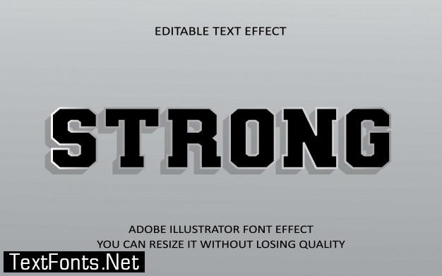 Strong editable text effect