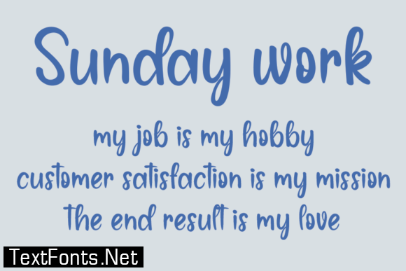 Sunday Work Font