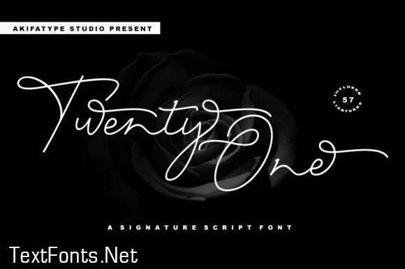 Twenty One Script Font