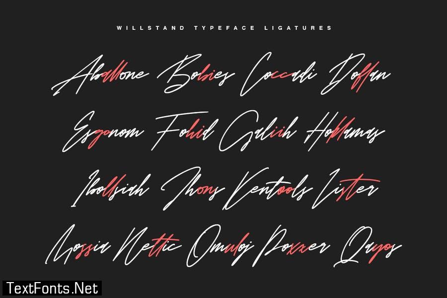 Willstand Font Duo Signature Sans Typeface