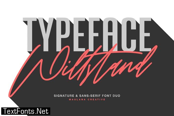 Willstand Font Duo Signature Sans Typeface