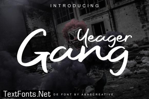 Yeager Gang Font