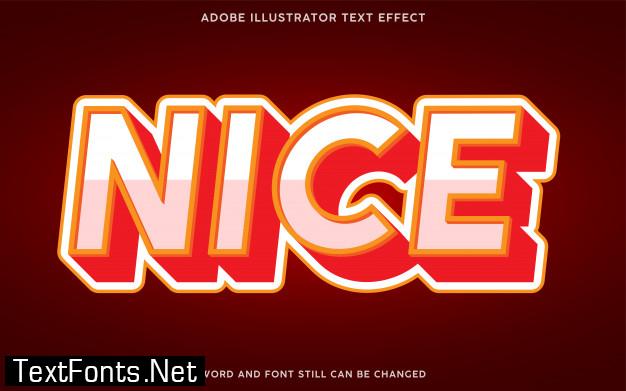 3d bold text effect with white and red color