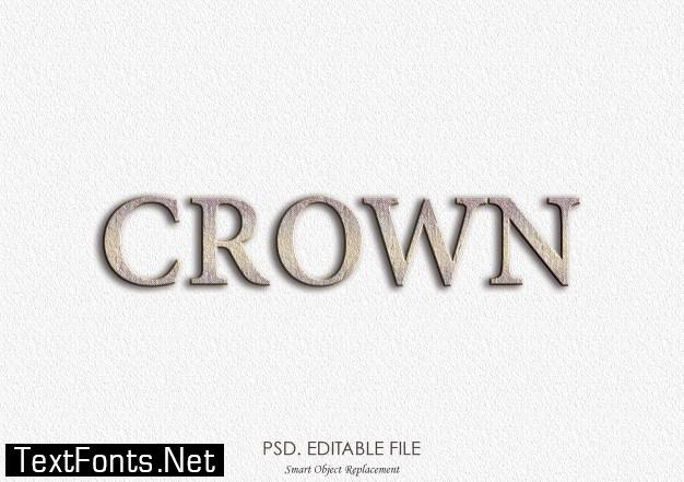 3d logo mockup crown text effect