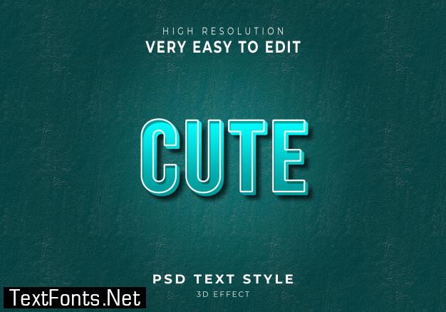 Amazing cute 3d text style