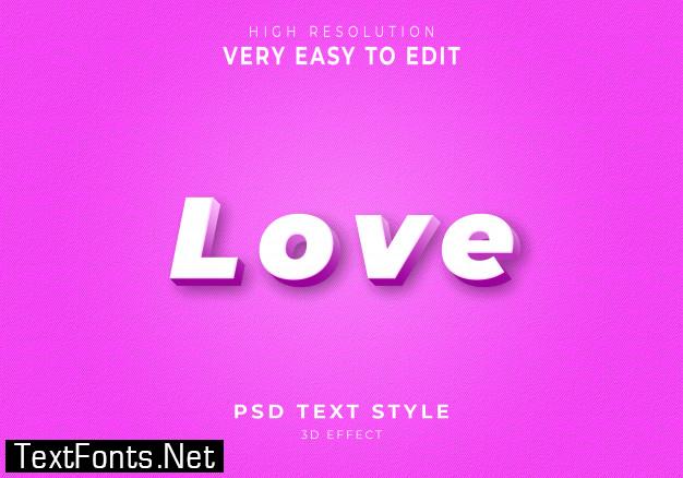 Amazing love 3d text style