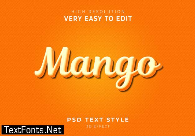 Amazing mango 3d text style