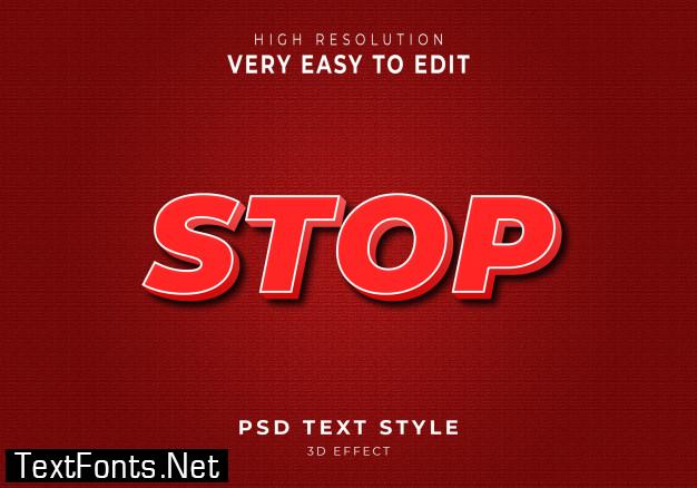 Amazing stop 3d text style