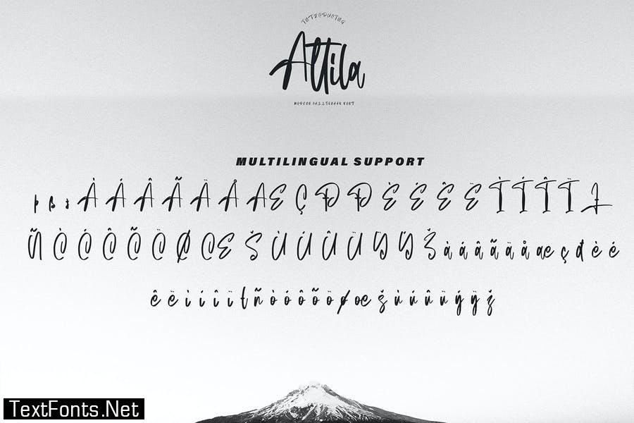Attila Modern Calligraphy Font