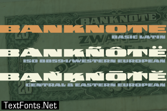 Banknote 1948 Font