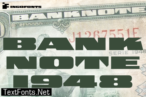 Banknote 1948 Font