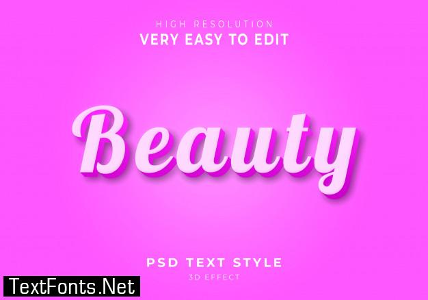 Beauty 3d text style