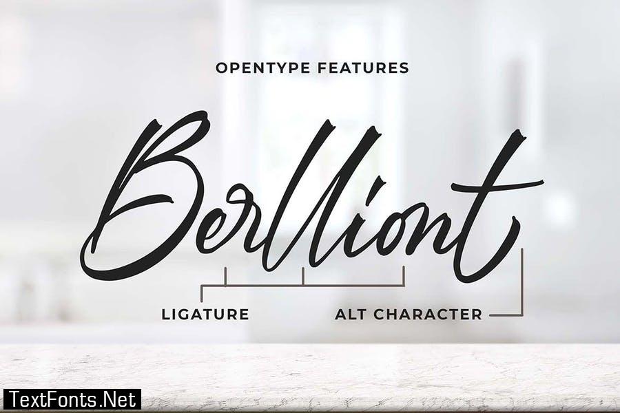 Berlliont a Handwitting Font