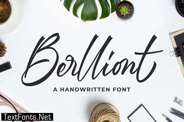 Berlliont a Handwitting Font